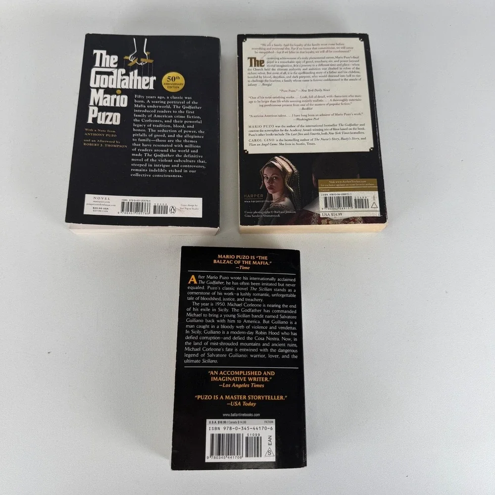 Mario Puzo Lot of 3 Paperback The Familly TheSicilian The‎ Godfather